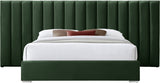 Pablo Green Velvet Queen Bed from Meridian - Luna Furniture