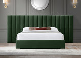 Pablo Green Velvet Queen Bed from Meridian - Luna Furniture