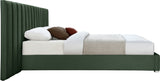 Pablo Green Velvet Queen Bed from Meridian - Luna Furniture