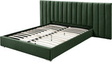 Pablo Green Velvet Queen Bed from Meridian - Luna Furniture