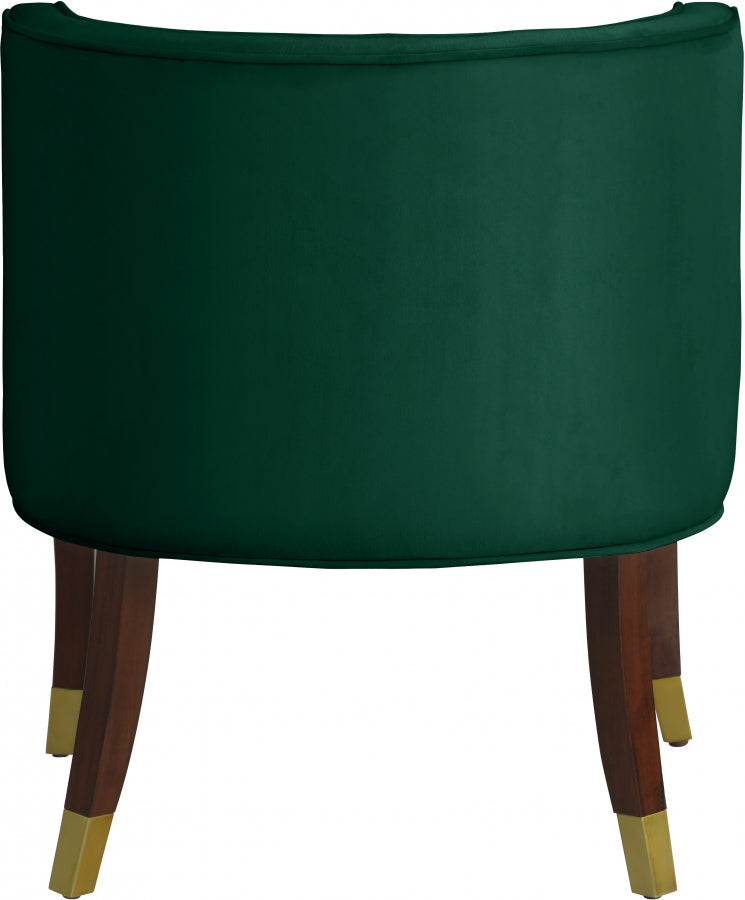 Perry Green Velvet Dining Chair, Set of 2 from Meridian - Luna Furniture