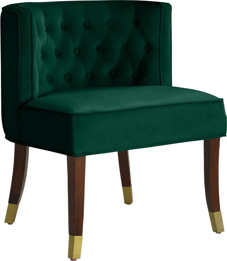 Perry Green Velvet Dining Chair, Set of 2 from Meridian - Luna Furniture