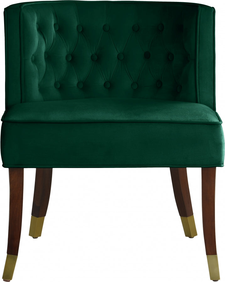 Perry Green Velvet Dining Chair, Set of 2 from Meridian - Luna Furniture