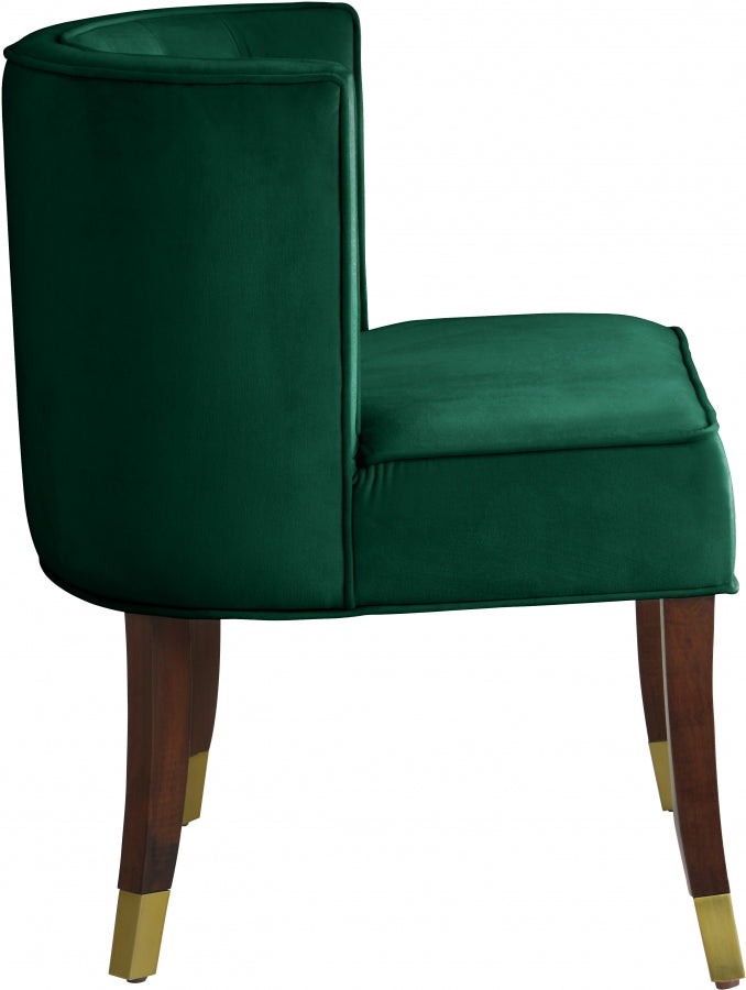 Perry Green Velvet Dining Chair, Set of 2 from Meridian - Luna Furniture