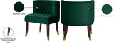 Perry Green Velvet Dining Chair, Set of 2 from Meridian - Luna Furniture