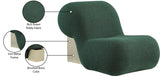 Quadra Green Boucle Fabric Accent Chair from Meridian - Luna Furniture