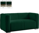 Ravish Green Velvet Loveseat from Meridian - Luna Furniture