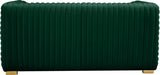 Ravish Green Velvet Loveseat from Meridian - Luna Furniture