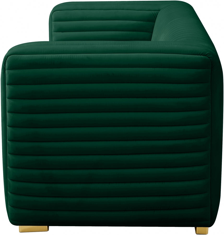 Ravish Green Velvet Loveseat from Meridian - Luna Furniture