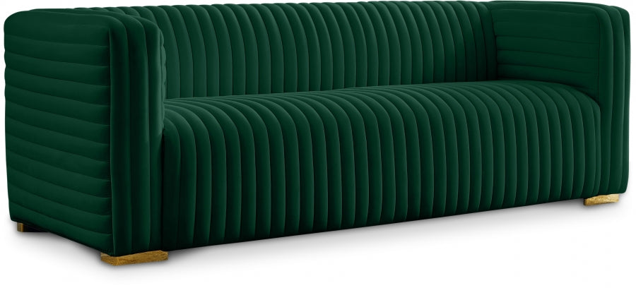 Ravish Green Velvet Sofa from Meridian - Luna Furniture