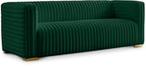 Ravish Green Velvet Sofa from Meridian - Luna Furniture