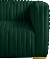 Ravish Green Velvet Sofa from Meridian - Luna Furniture