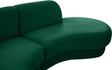 Rosa Green Velvet 3pc. Sectional from Meridian - Luna Furniture