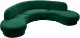 Rosa Green Velvet 3pc. Sectional from Meridian - Luna Furniture