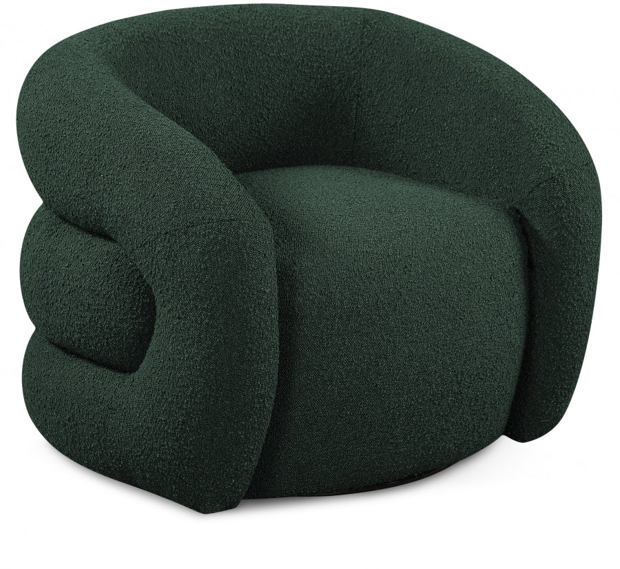 Green Roxbury Boucle Fabric Dining Chair / Accent Chair from Meridian - Luna Furniture