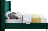 Savan Green Velvet King Bed from Meridian - Luna Furniture