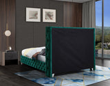 Savan Green Velvet King Bed from Meridian - Luna Furniture