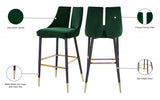 Sleek Green Bar Stool, Set of 2 from Meridian - Luna Furniture