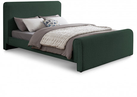 Green Stylus Boucle Fabric Full Bed from Meridian - Luna Furniture