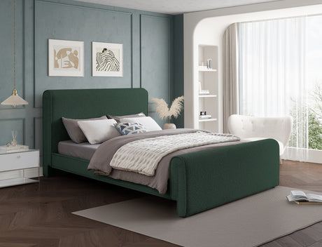 Green Stylus Boucle Fabric Full Bed from Meridian - Luna Furniture