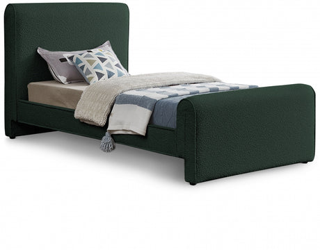 Green Stylus Boucle Fabric Twin Bed from Meridian - Luna Furniture