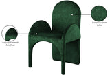 Summer Green Velvet Dining Arm Chair, Set of 2 from Meridian - Luna Furniture