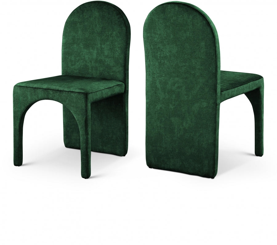 Summer Green Velvet Dining Side Chair, Set of 2 from Meridian - Luna Furniture