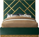 Vector Green Velvet King Bed from Meridian - Luna Furniture