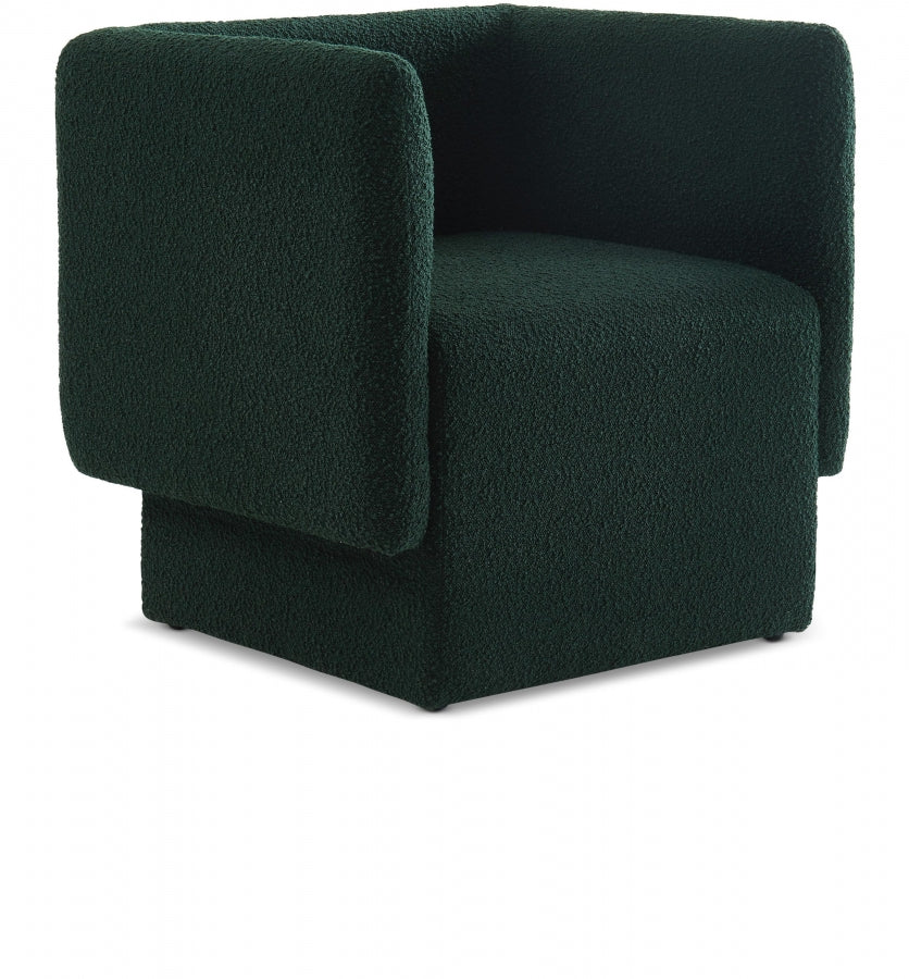 Vera Green Boucle Fabric Accent Chair from Meridian - Luna Furniture