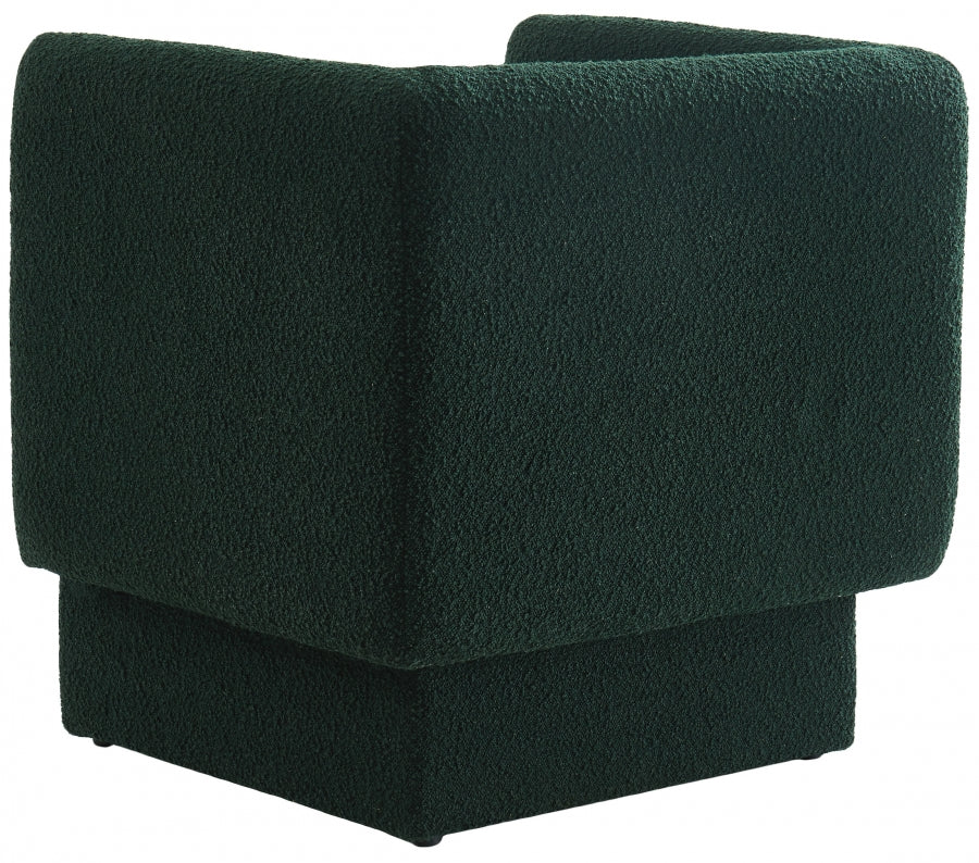 Vera Green Boucle Fabric Accent Chair from Meridian - Luna Furniture