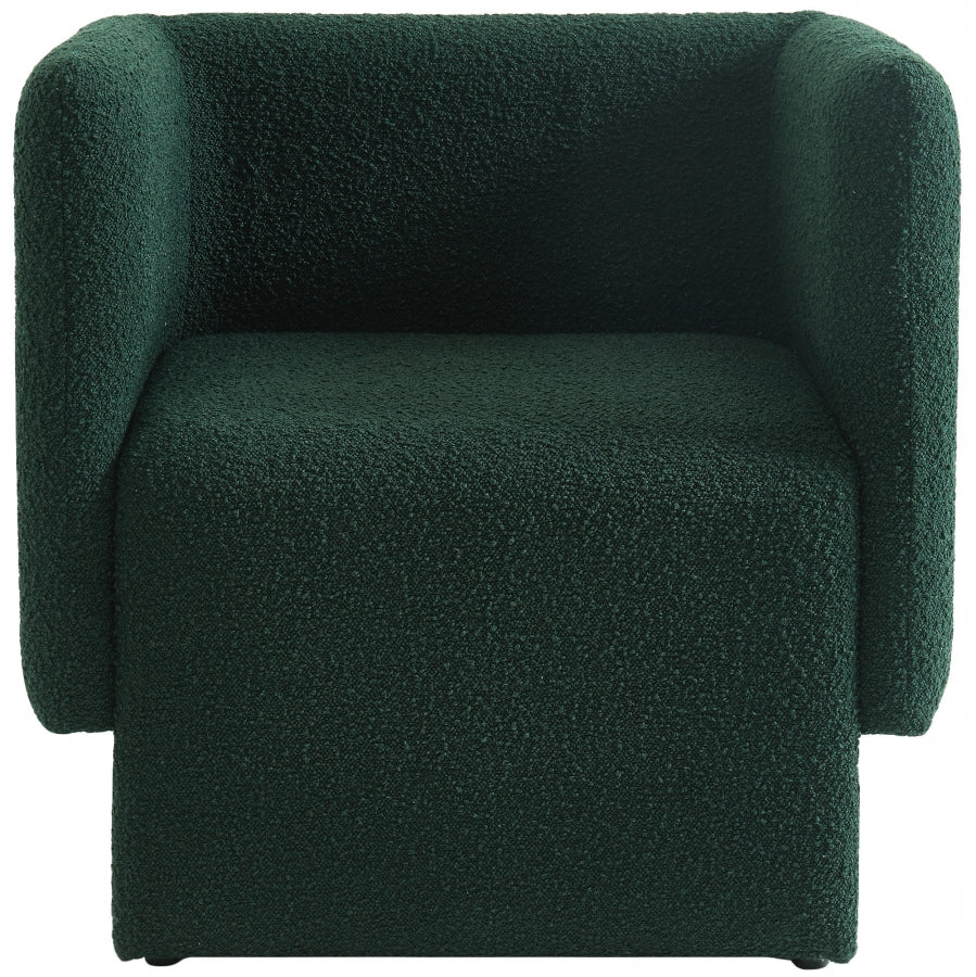 Vera Green Boucle Fabric Accent Chair from Meridian - Luna Furniture