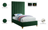 Via Green Velvet Twin Bed from Meridian - Luna Furniture