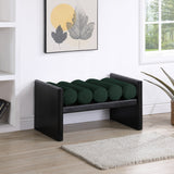 Waverly Green Boucle Fabric Bench from Meridian - Luna Furniture