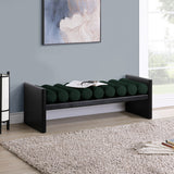 Waverly Green Boucle Fabric Bench from Meridian - Luna Furniture