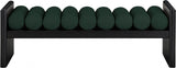 Waverly Green Boucle Fabric Bench from Meridian - Luna Furniture