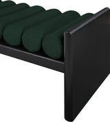 Waverly Green Boucle Fabric Bench from Meridian - Luna Furniture