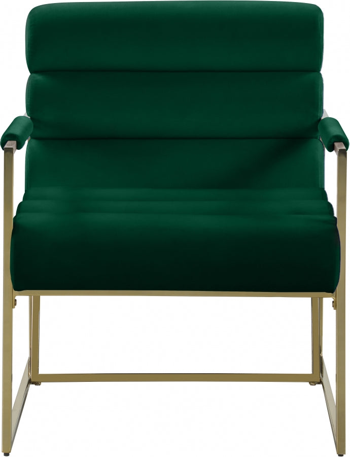 Wayne Green Velvet Accent Chair from Meridian - Luna Furniture