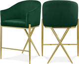 Xavier Green Counter Stool from Meridian - Luna Furniture