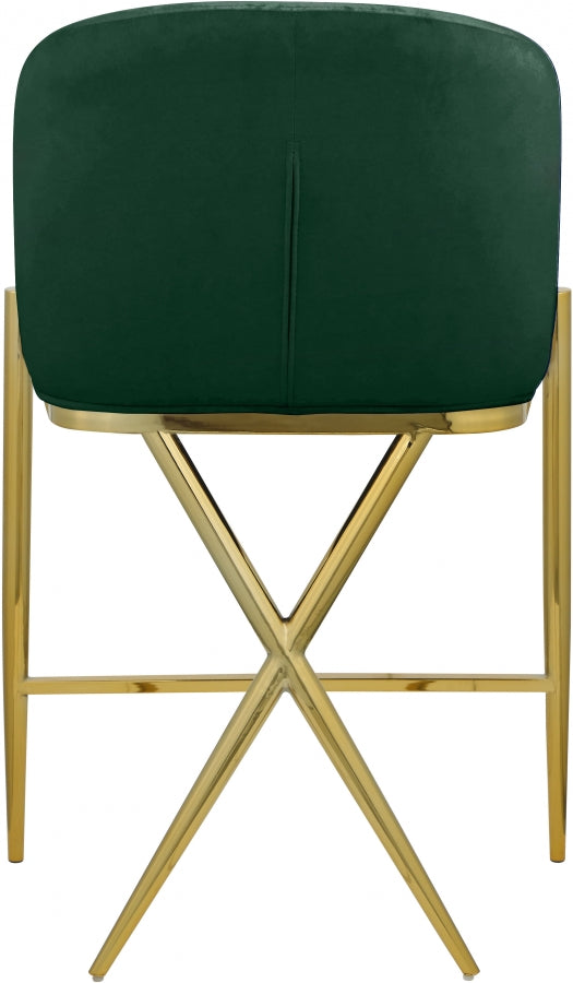 Xavier Green Counter Stool from Meridian - Luna Furniture