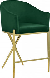 Xavier Green Counter Stool from Meridian - Luna Furniture