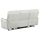 Greenfield 2-piece Upholstered Power Reclining Sofa Set Ivory from Coaster - Luna Furniture