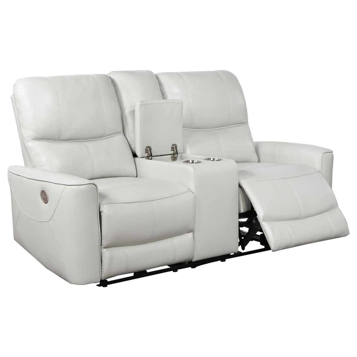 Greenfield 2-piece Upholstered Power Reclining Sofa Set Ivory from Coaster - Luna Furniture