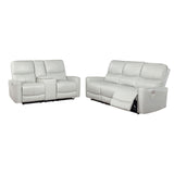 Greenfield 2-piece Upholstered Power Reclining Sofa Set Ivory from Coaster - Luna Furniture