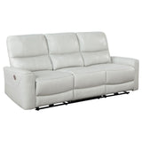 Greenfield 2-piece Upholstered Power Reclining Sofa Set Ivory from Coaster - Luna Furniture