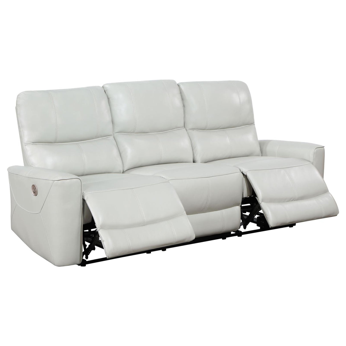 Greenfield 2-piece Upholstered Power Reclining Sofa Set Ivory from Coaster - Luna Furniture