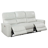 Greenfield 3-piece Upholstered Power Reclining Sofa Set Ivory from Coaster - Luna Furniture