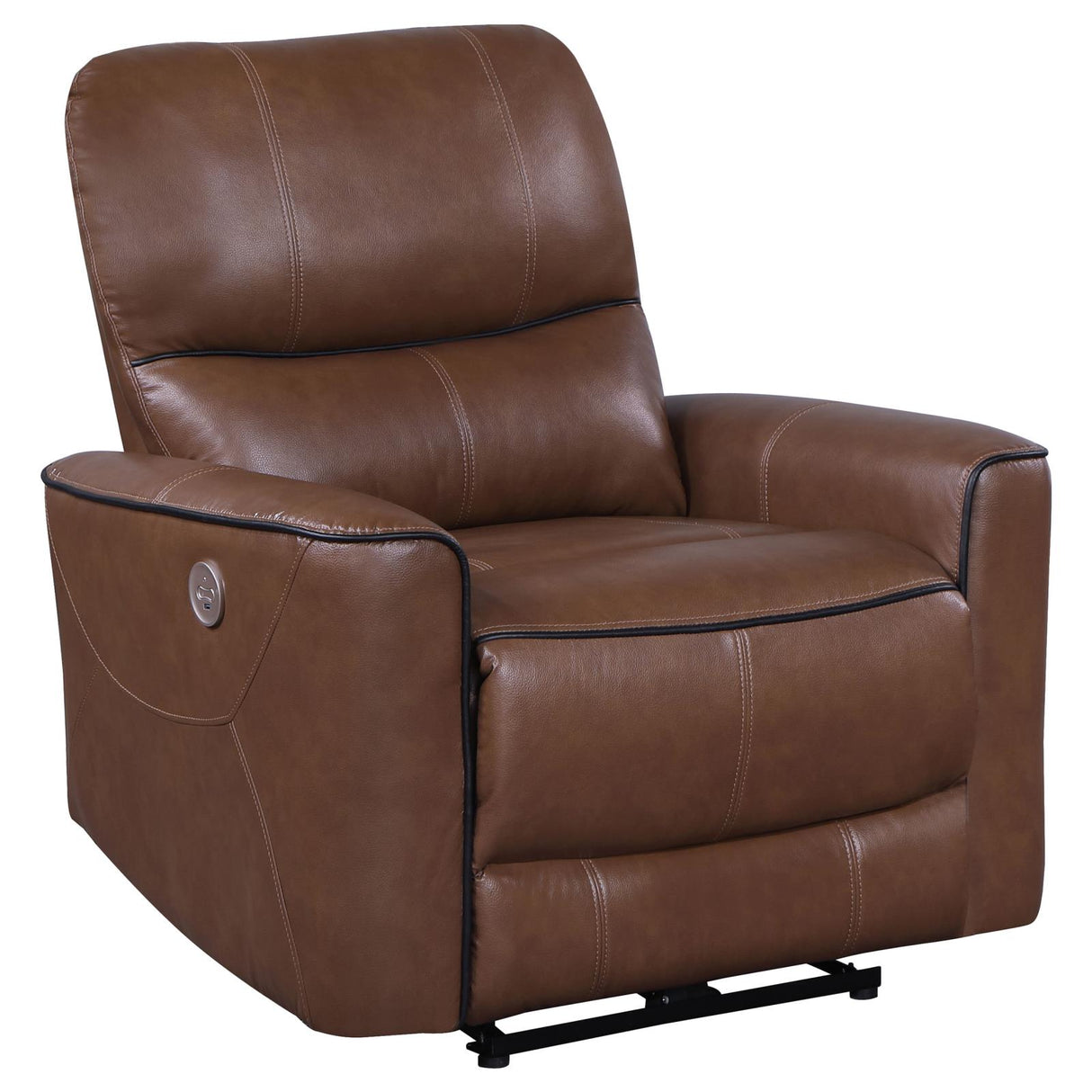 Greenfield 3-piece Upholstered Power Reclining Sofa Set Saddle Brown from Coaster - Luna Furniture