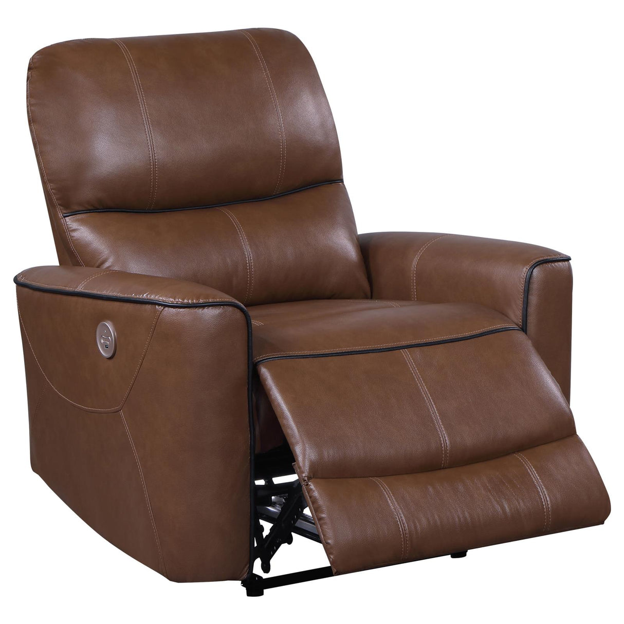 Greenfield 3-piece Upholstered Power Reclining Sofa Set Saddle Brown from Coaster - Luna Furniture