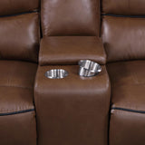 Greenfield 3-piece Upholstered Power Reclining Sofa Set Saddle Brown from Coaster - Luna Furniture