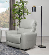 Greenfield Upholstered Power Recliner Chair Ivory - 610263P - Luna Furniture